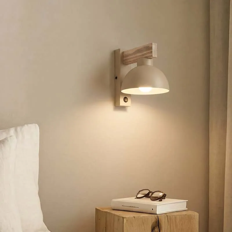 B-Ware Wandleuchte Wandlampe Oslo sandfarben Metall Leuchte Lampe Licht mit Schalter