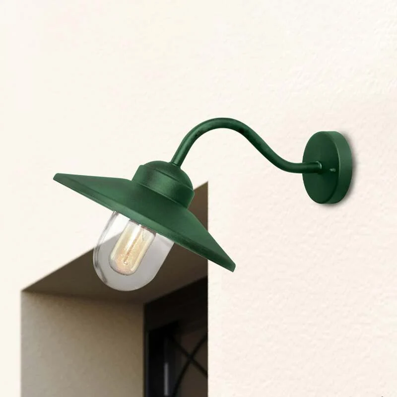 B-Ware Elstead Außenwandleuchte Laterne Klampenborg Edelstahl dunkelgrün Außenlampe