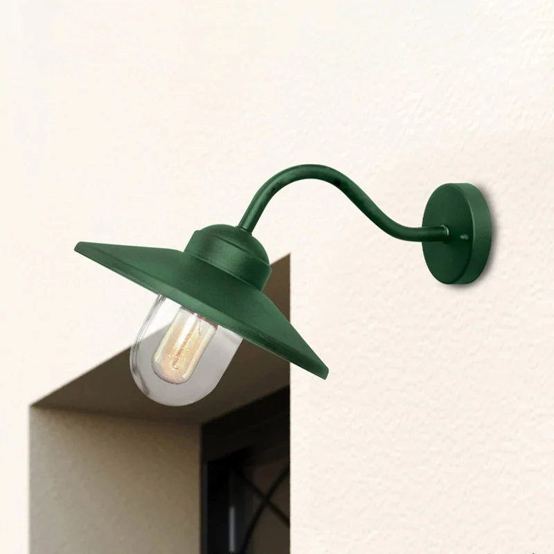 B-Ware Elstead Außenwandleuchte Laterne Klampenborg Edelstahl dunkelgrün Außenlampe