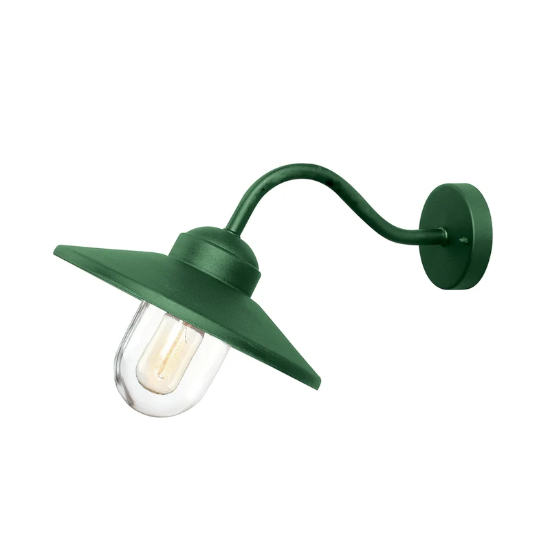 B-Ware Elstead Außenwandleuchte Laterne Klampenborg Edelstahl dunkelgrün Außenlampe
