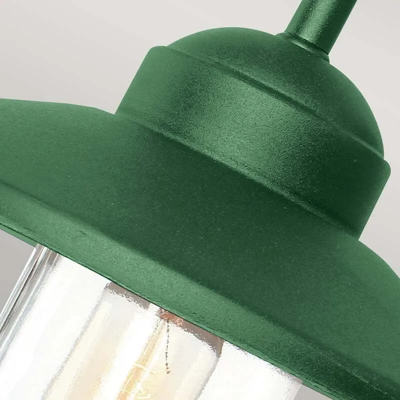 B-Ware Elstead Außenwandleuchte Laterne Klampenborg Edelstahl dunkelgrün Außenlampe