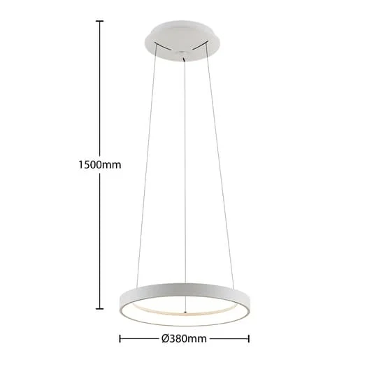 B-Ware Arcchio Pendelleuchte Hängelampe LED Vivy weiß Metall Acryl dimmbar warmweiß