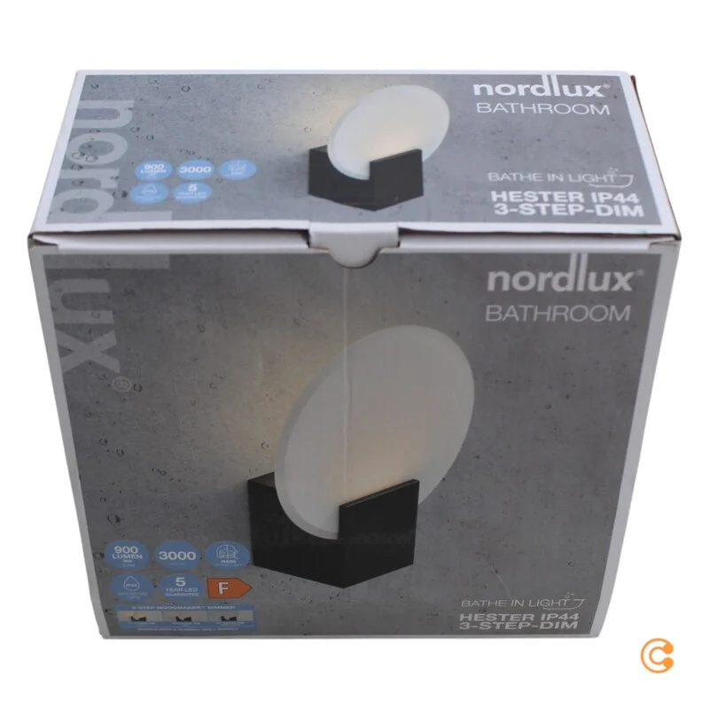B-Ware Nordlux LED-Wandleuchte Hester Wandleuchte Wandlicht Bilderleuchte IP44 schwarz