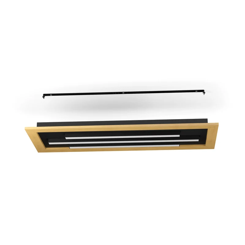 B-Ware Deckenleuchte Lampe LED Eglo Tirrenara Fernbedienung Schwarz Holz Dimmbar