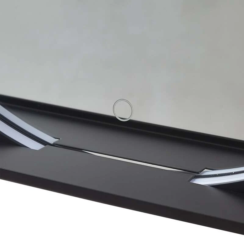 B-Ware Lucande LED Spiegel Miren CCT Ablage schwarz Aluminium 60cm IP44 Badezimmerlampe