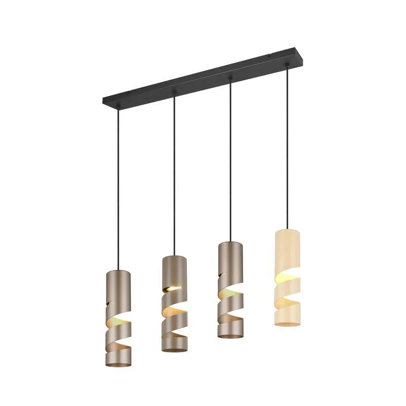 B-Ware Trio Lighting Hängeleuchte Pendelleuchte Stream Multicolor Metall L80cm 4-flg710