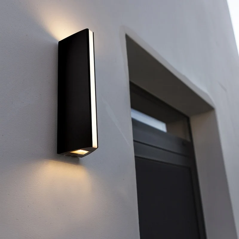 B-Ware Lutec Außenwandleuchte Wandlampe LED Leo Schwarz Up Down Lichtleiste 3000 K IP54