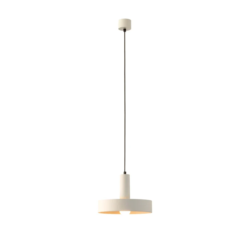 B-Ware LEDS C4 Pendelleuchte Hängeleuchte Keops 1 Weiß matt Aluminium E27 LED Ø 28 cm