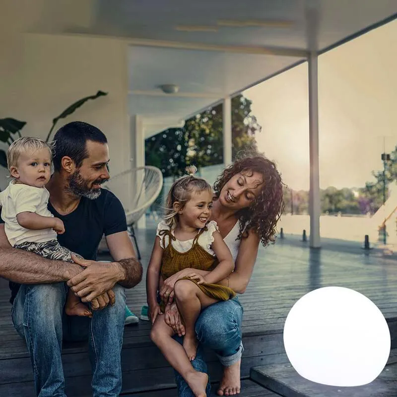B-Ware Newgarden Buly Bodenleuchte Gartenleuchte LED Kugel weiß Ø50cm IP65 3W