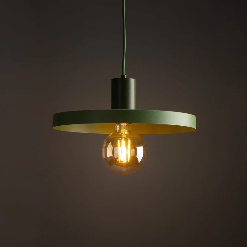 B-Ware Sila Pendelleuchte Hängelampe grün Metall Kunststoff Wohnzimmer Esszimmer Modern
