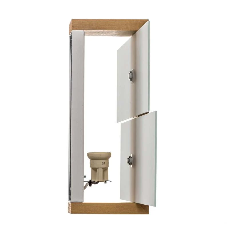 B-Ware Wandleuchte Shifted 1 Glas helles Holz Wandlampe Lampe Leuchte Spot Licht E27887