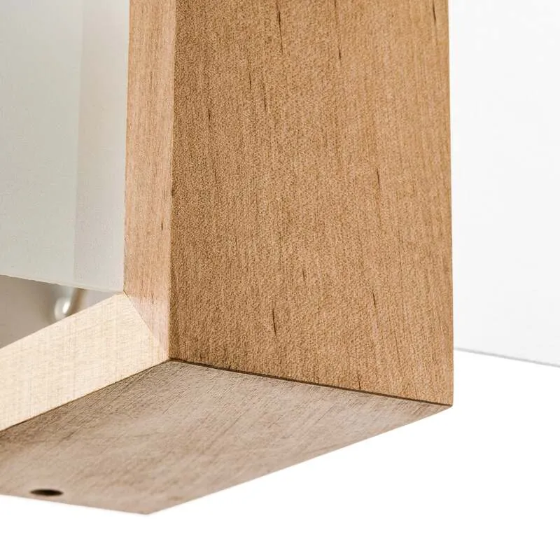 B-Ware Wandleuchte Shifted 1 Glas helles Holz Wandlampe Lampe Leuchte Spot Licht E27887