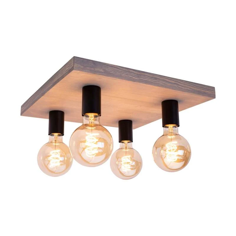 B-Ware Envostar Deckenleuchte Deckenlampe Lobo Kiefer Grau Schwarz Lampe Beleuchtung18