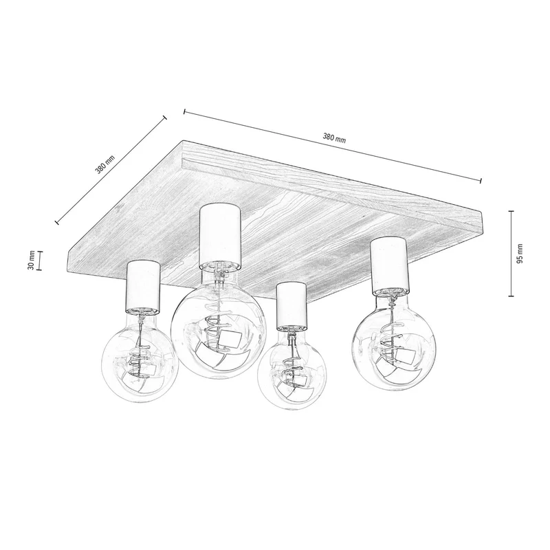 B-Ware Envostar Deckenleuchte Deckenlampe Lobo Kiefer Grau Schwarz Lampe Beleuchtung18