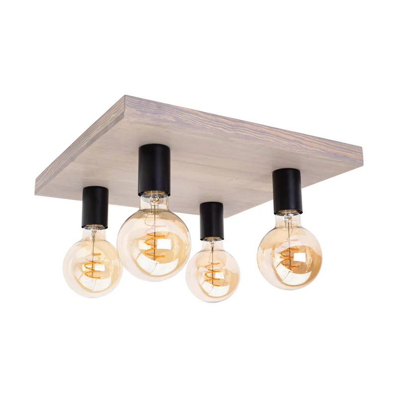 B-Ware Envostar Deckenleuchte Deckenlampe Lobo Kiefer Grau Schwarz Lampe Beleuchtung18