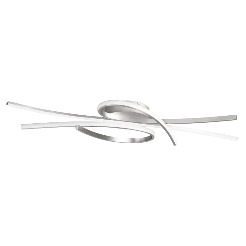B-Ware Fischer & Honsel Deckenleuchte Lampe LED BIBA Fernbedienung Nickel Metall 100 cm