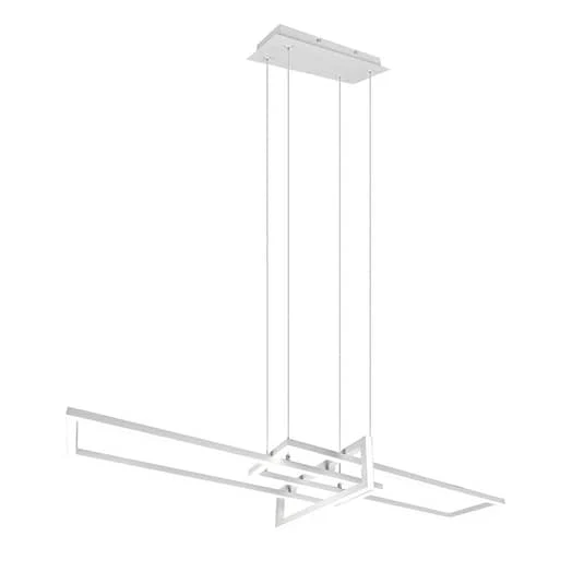 B-Ware Trio Lighting LED-Hängeleuchte Salinas, 4.000 K, weiß matt Lampe Leuchte IP20