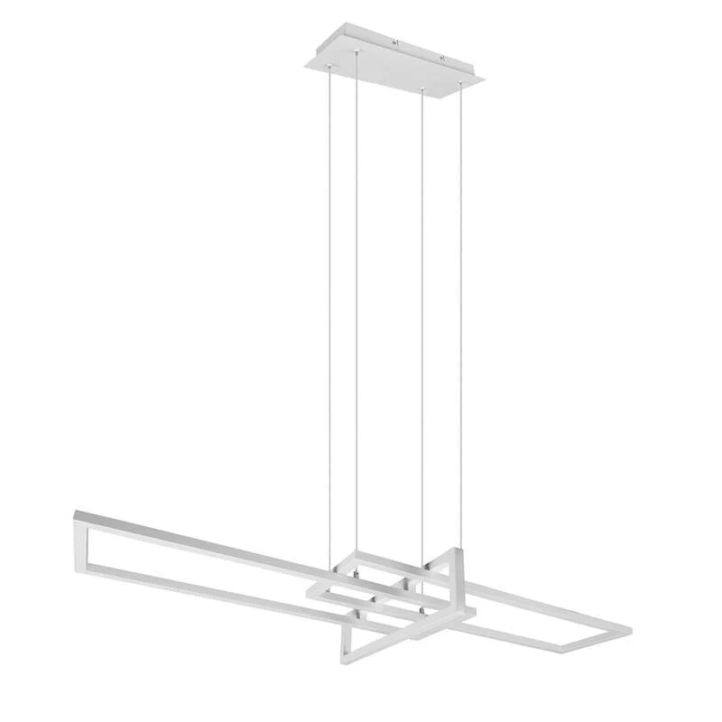 B-Ware Trio Lighting LED-Hängeleuchte Salinas, 4.000 K, weiß matt Lampe Leuchte IP20