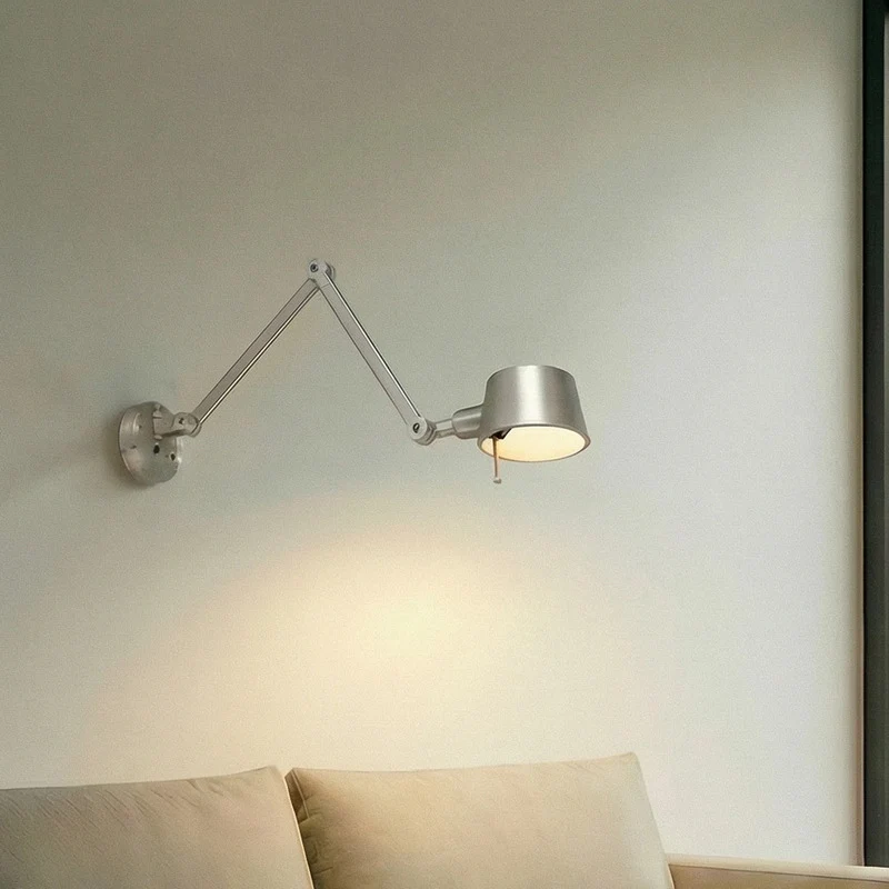 B-Ware Lucande Wandleuchte Wandlampe Silka Nickel E27 Verstellbar Metall 91 cm Lampe