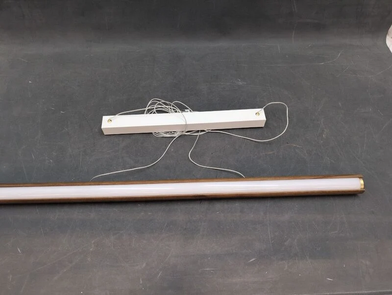B-Ware Designer Hängeleuchte Akeno LED Pendelleuchte dimmbar Holz Messing Leuchte 80cm