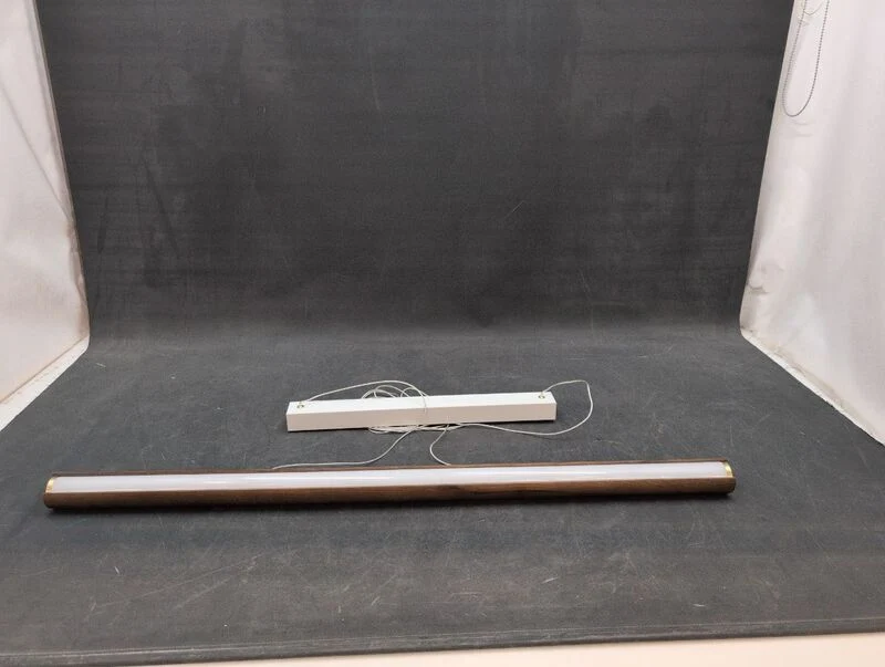 B-Ware Designer Hängeleuchte Akeno LED Pendelleuchte dimmbar Holz Messing Leuchte 80cm