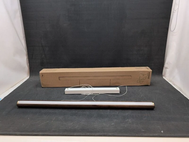 B-Ware Designer Hängeleuchte Akeno LED Pendelleuchte dimmbar Holz Messing Leuchte 80cm