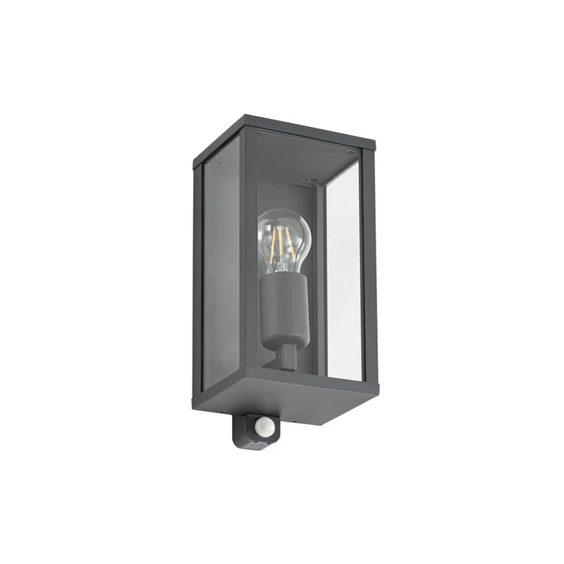 B-Ware Peldar Außenwandlampe Gartenlampe anthrazit klar Sensor IP44 26cm Wandleuchte