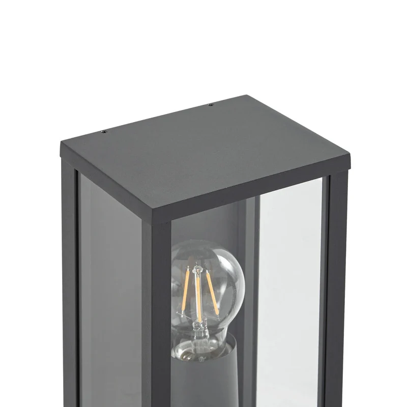 B-Ware Peldar Außenwandlampe Gartenlampe anthrazit klar Sensor IP44 26cm Wandleuchte