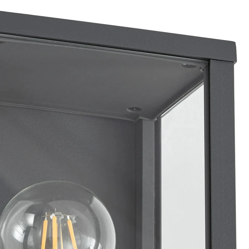 B-Ware Peldar Außenwandlampe Gartenlampe anthrazit klar Sensor IP44 26cm Wandleuchte