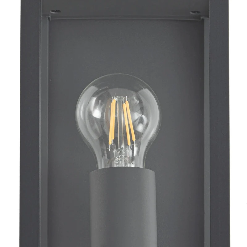 B-Ware Peldar Außenwandlampe Gartenlampe anthrazit klar Sensor IP44 26cm Wandleuchte