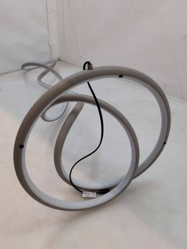 B-Ware Paul Neuhaus LED Floor Lamp Twist, Sand-coloured, Height 143 Cm