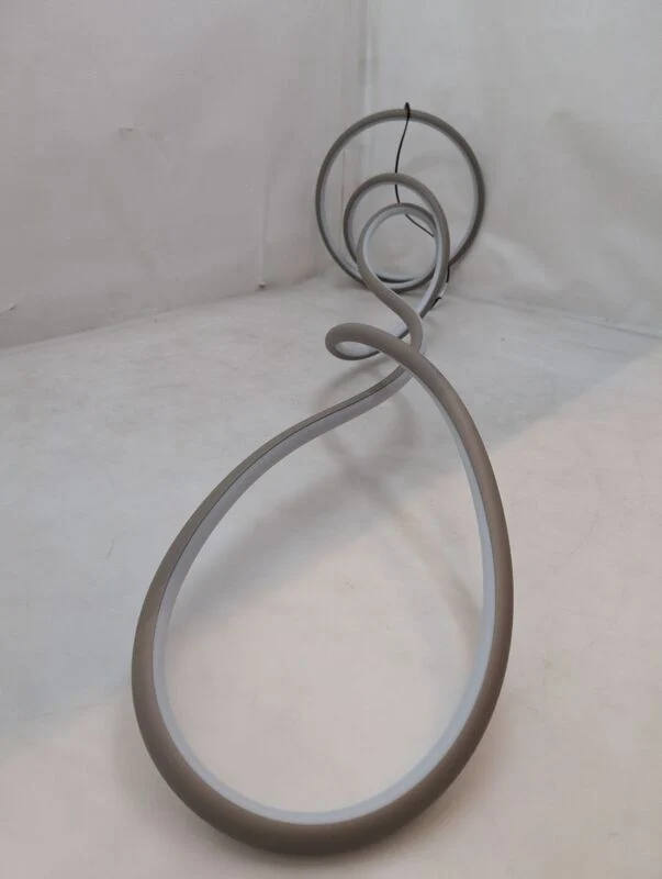 B-Ware Paul Neuhaus LED Floor Lamp Twist, Sand-coloured, Height 143 Cm