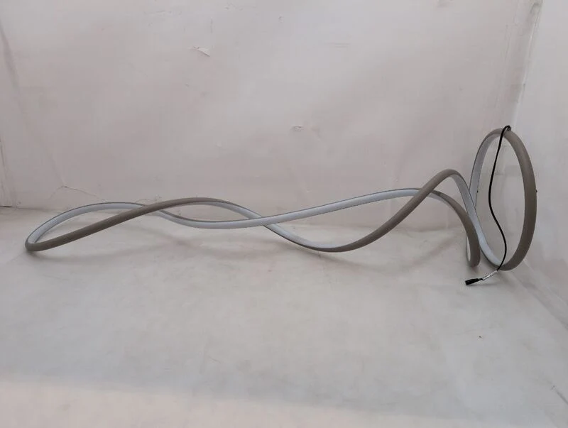 B-Ware Paul Neuhaus LED Floor Lamp Twist, Sand-coloured, Height 143 Cm