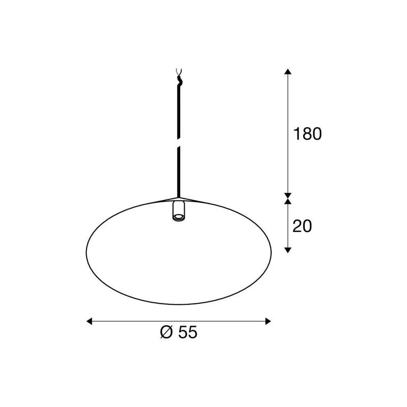 B-Ware SLV Hängelampe Hängeleuchte Magico LED Pendelleuchte Licht dimmbar schwarz Ø55cm