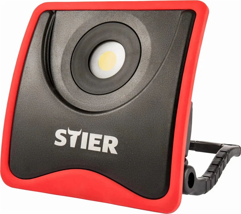 B-Ware STIER Akku-COB-LED-Baustrahler 2200 Lumen 7800 mAh wiederaufladbar IP65 robust