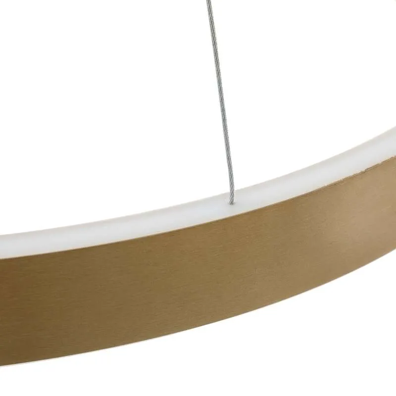 B-Ware Lucande Hängeleuchte Yonam LED Pendelleuchte dimmbar gold 1-flammig Tuya 250cm