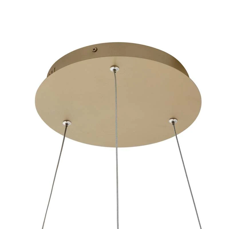 B-Ware Lucande Hängeleuchte Yonam LED Pendelleuchte dimmbar gold 1-flammig Tuya 250cm