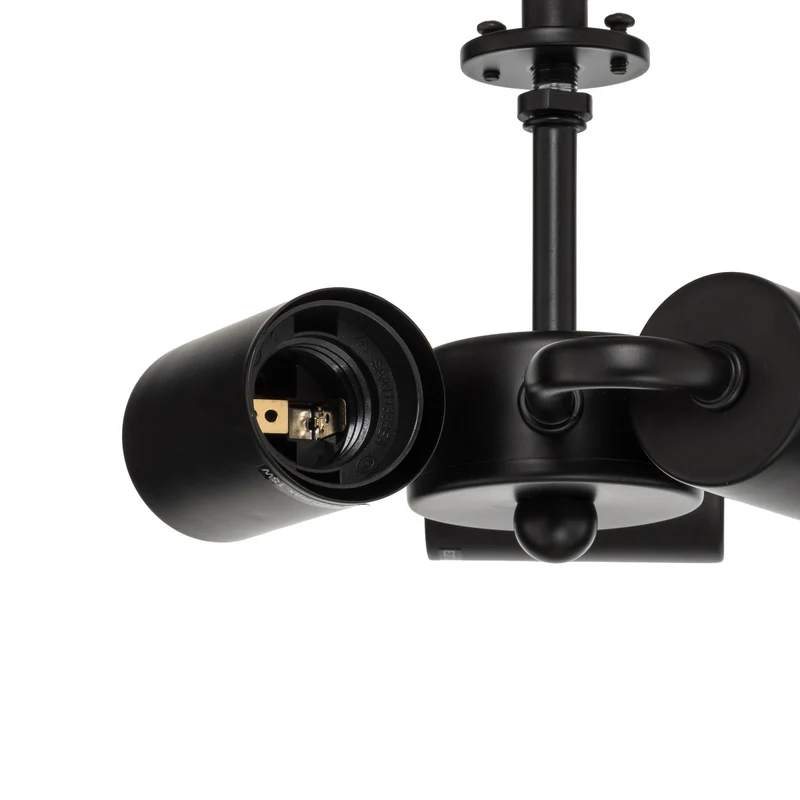 B-Ware Lindby Deckenlampe Jusari LED Leuchte dimmbar schwarz gold Ø56cm 3-flammig