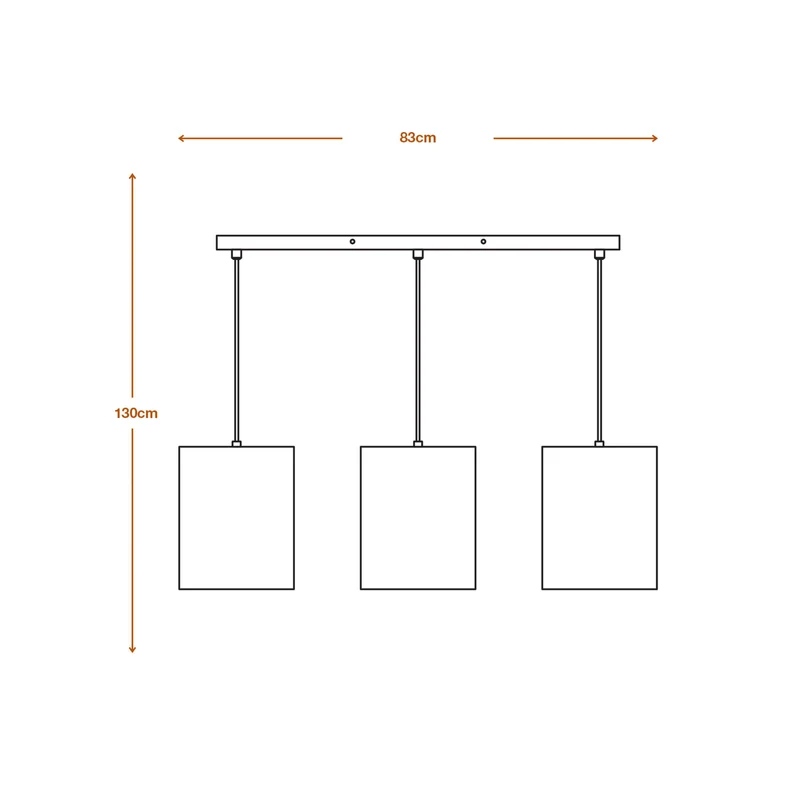 B-Ware LEDVANCE Hängeleuchte Pendelleuchte Cylinder Wellpappe Braun E27 LED 3-flammig