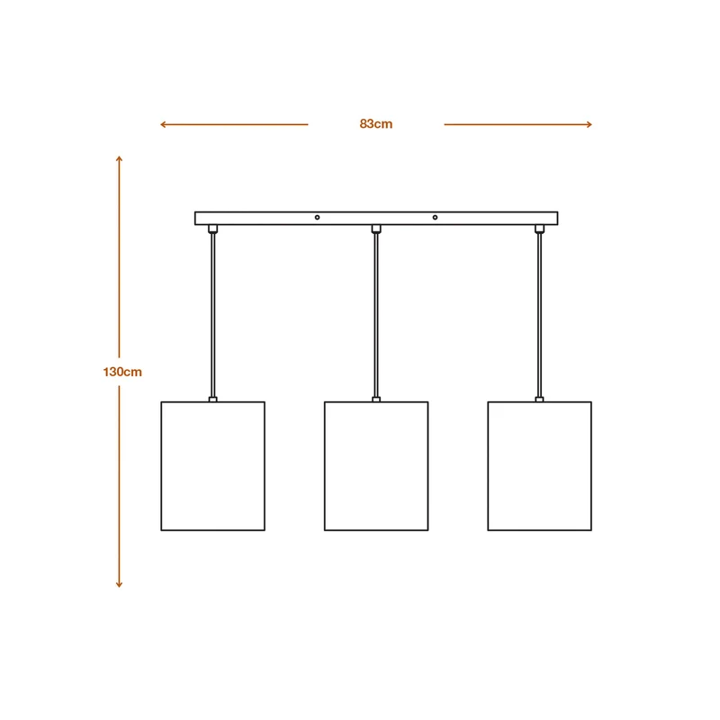 B-Ware LEDVANCE Hängeleuchte Pendelleuchte Cylinder Wellpappe Braun E27 LED 3-flammig