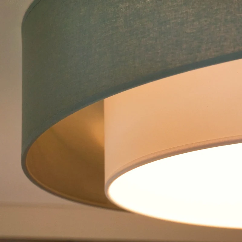 B-Ware Luneta Deckenleuchte Lampe LED Textil grün weiß Fernbedienung dimmbar 60 cm62