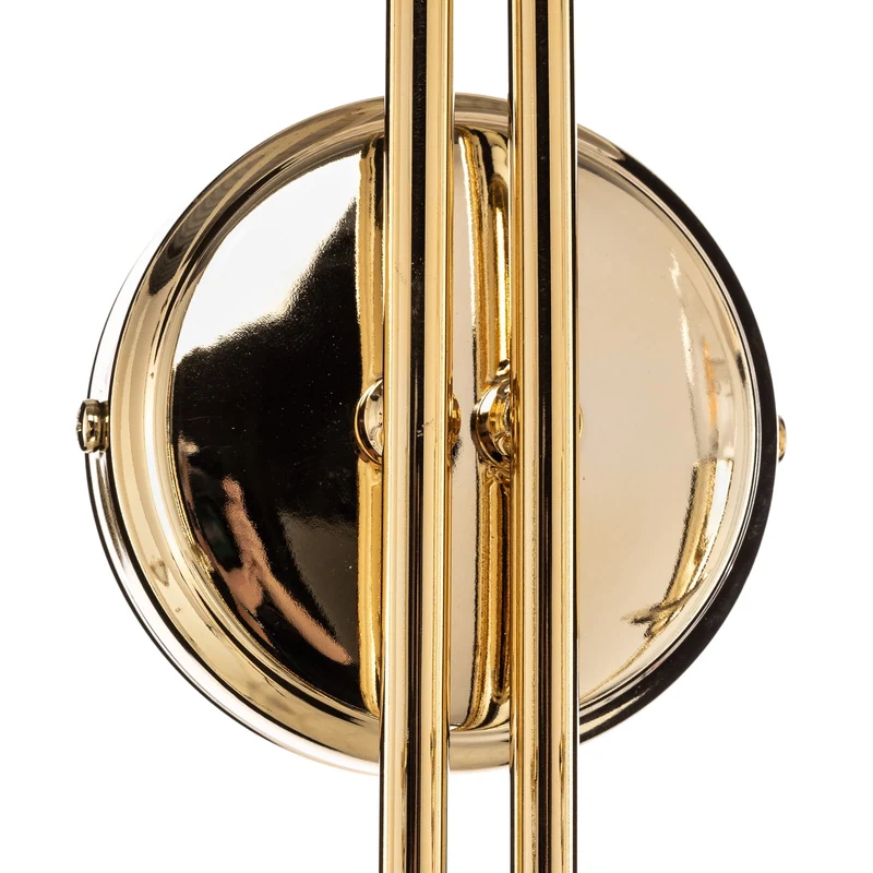 B-Ware Euluna Wandleuchte Wandlampe Retro Gold Stahl Schalter Beleuchtung 2-flg
