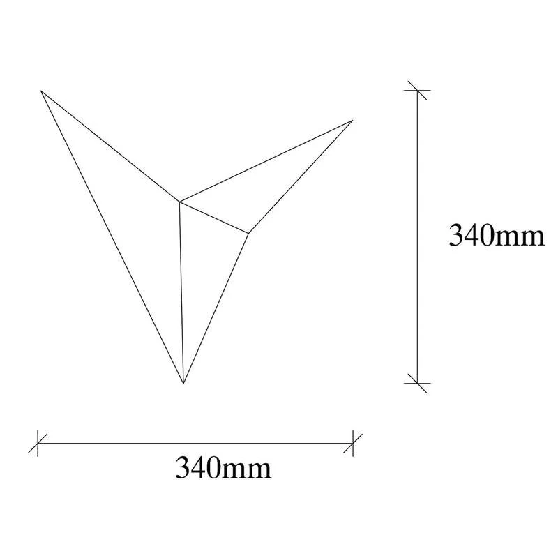 B-Ware Wandleuchte Wandlampe Bird 3203 Metall Gold Antik Dreieckig Leuchte G9 LED Lampe