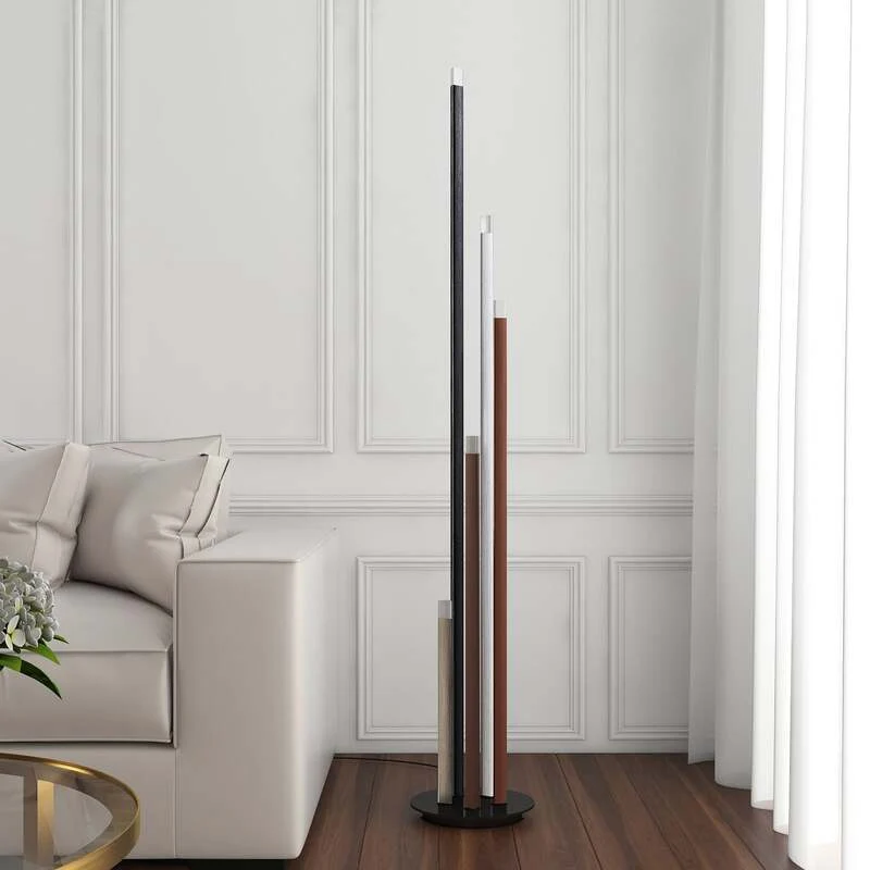 B-Ware Lucande Stehleuchte Stoika LED Lampe dimmbar 5-flg bunt 150cm Aluminium Acryl