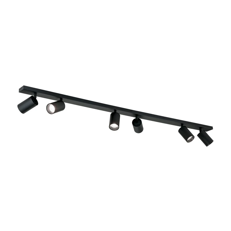 B-Ware Orion Deckenstrahler Sean 6-flammig LED Strahler dimmbar schwarz 130x6cm