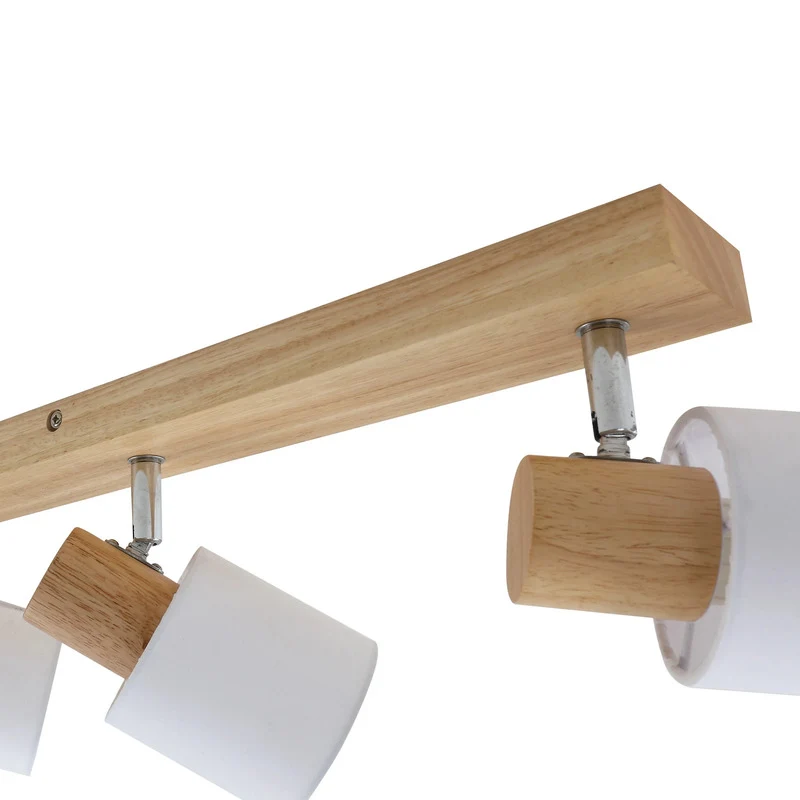 B-Ware Lindby Deckenstrahler Wanessa 67cm 4-flg Holz weiß E14 dimmbar IP20