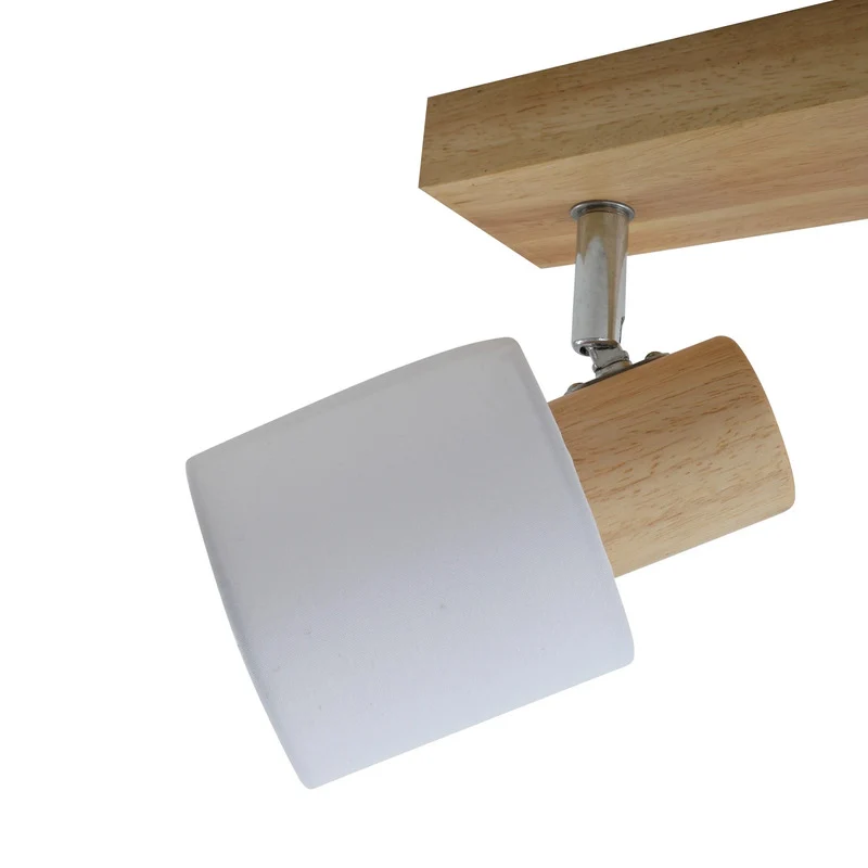 B-Ware Lindby Deckenstrahler Wanessa 67cm 4-flg Holz weiß E14 dimmbar IP20
