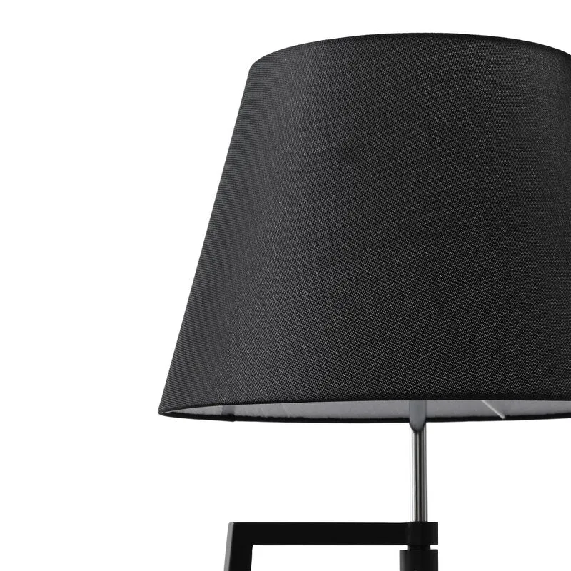B-Ware Lucande Stehleuchte Lampe Stehlampe Amona schwarz Textil 150 cm Dreibein