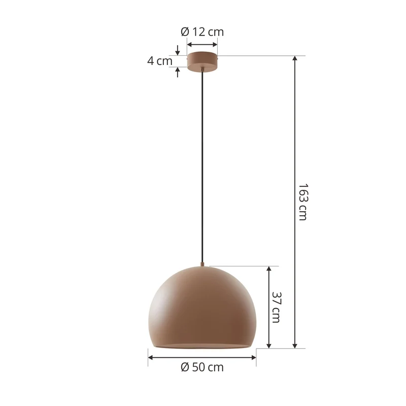 B-Ware Lucande LED-Hängeleuchte Lythara braun 50 cm Aluminium Hängelampe Lampe Leuchte