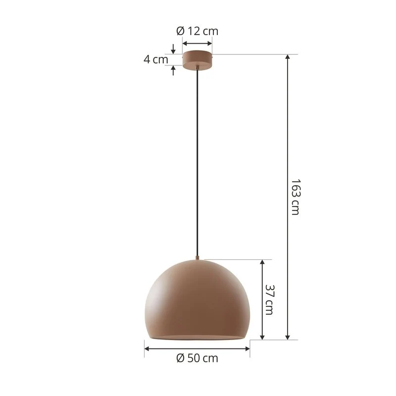 B-Ware Lucande LED-Hängeleuchte Lythara braun 50 cm Aluminium Hängelampe Lampe Leuchte